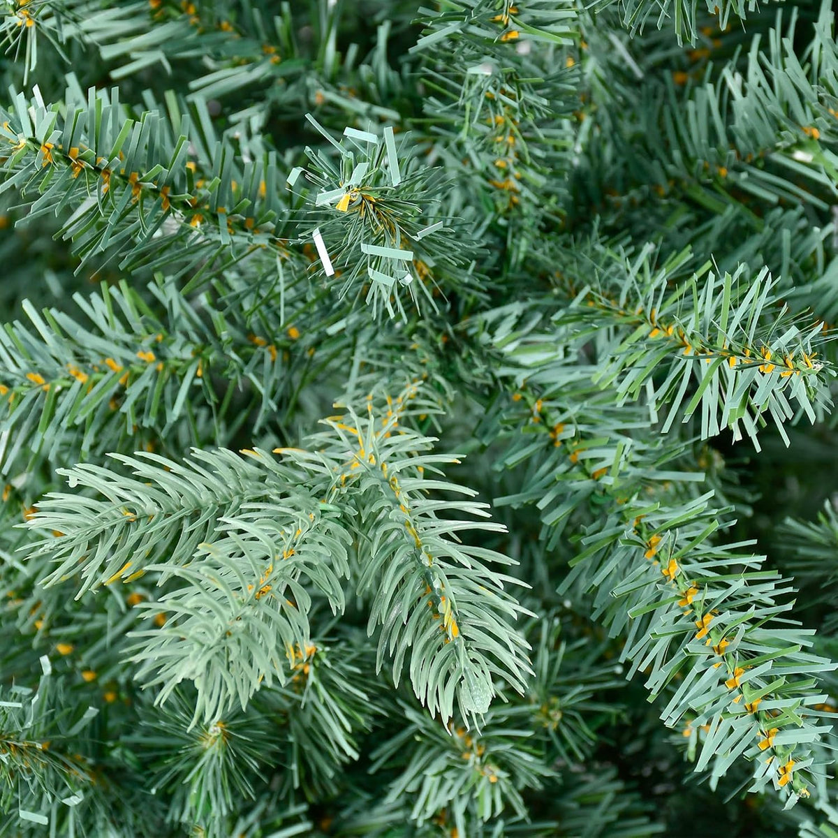 Blue Spruce Artificial Christmas Tree, Hinged Unlit Xmas Trees with 2458 PE&PVC Mixed Branch Tips, Home Holiday