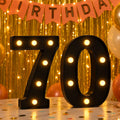 70th Birthday Decorations for Women, Light Up Number 70 LED Marquee Lights