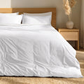 100% Organic Cotton Percale Duvet Cover Set (, White)
