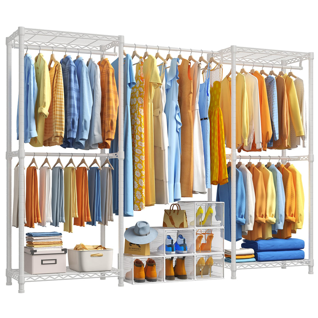 M3 Expandable Clothing Rack, Heavy Duty Clothes Rack, White