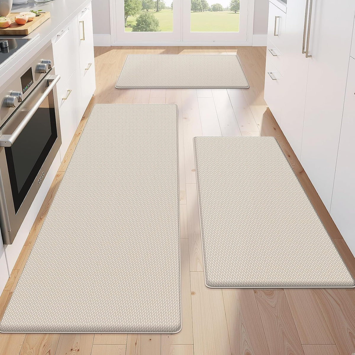 Kitchen Mats for Floor,3PCS Cushioned Soft Kitchen Rugs | Non Slip Anti Fatigue Mats for Floor,Waterproof Kitchen