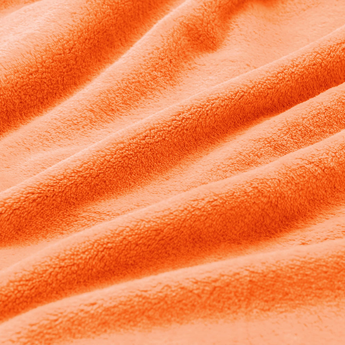 Fleece Blanket Soft Fall Queen Size Bed Blanket Orange 90"x90"