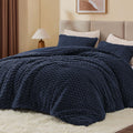 Fluffy Comforter Set, Navy Bed Set 2 Pieces