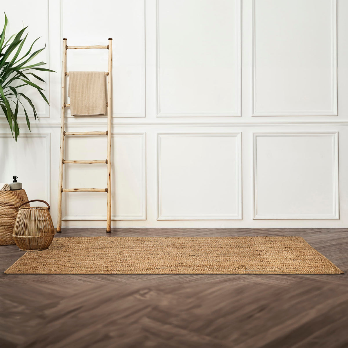 Jute Braided Woven Kitchen Runner - Natural