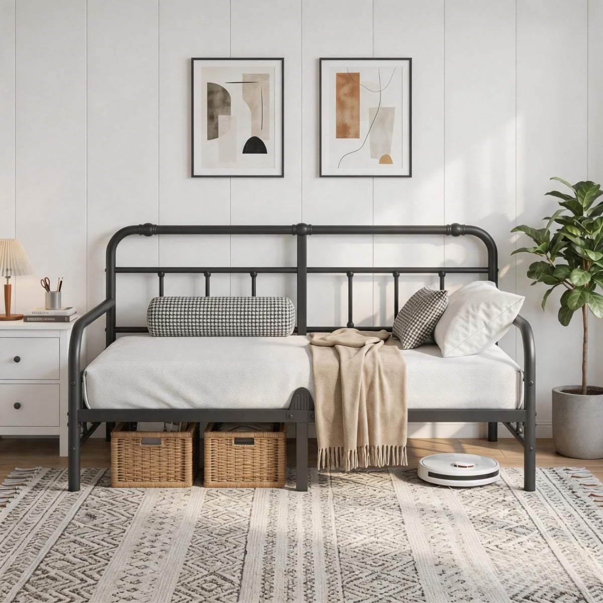12 Inch Day Bed with Vintage Headboard