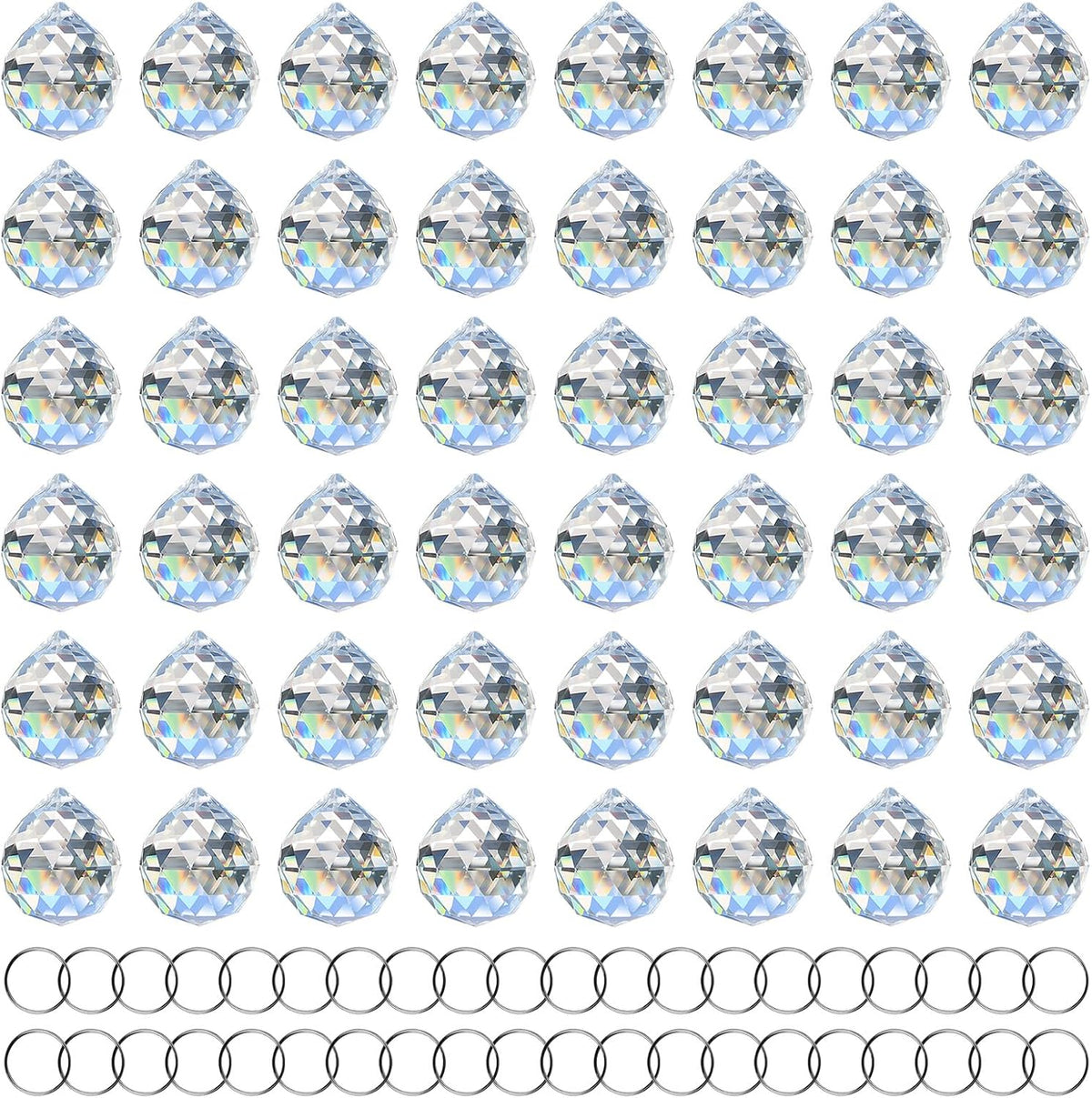 20mm Clear Crystal Ball Prism Sun Shine Catcher Rainbow Pendants Maker, Hanging Crystals Prisms for Windows