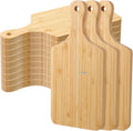 12 Pack Thicken Bamboo Cutting Board Bulk, 11x5 Inch Acacia Wood Chopping Crafts Customized Laser Engraving Serving