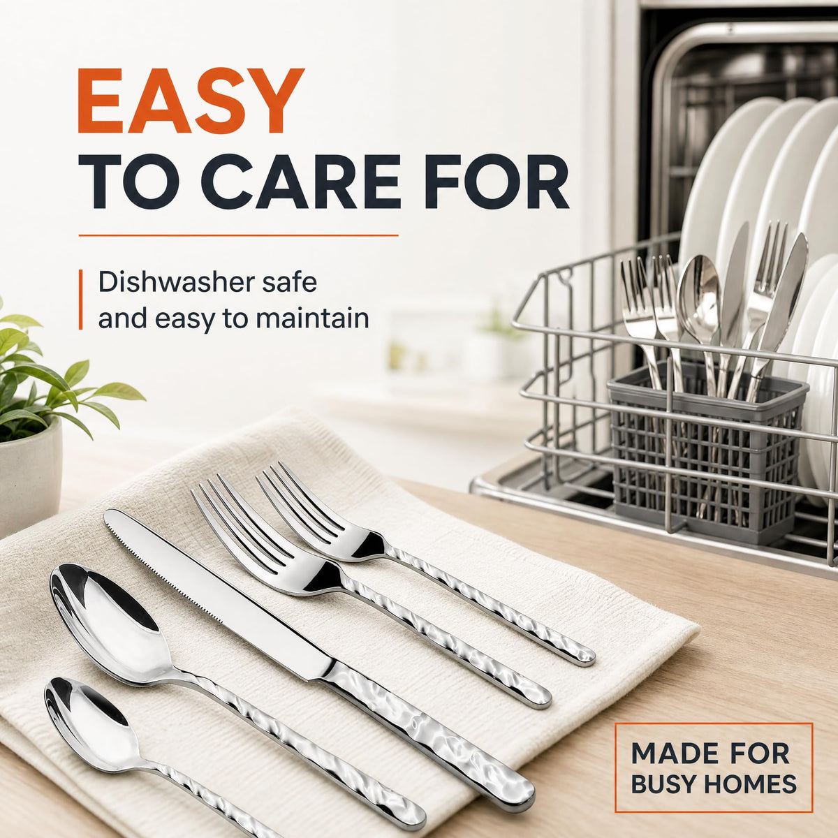60 Piece Silverware Set for 12