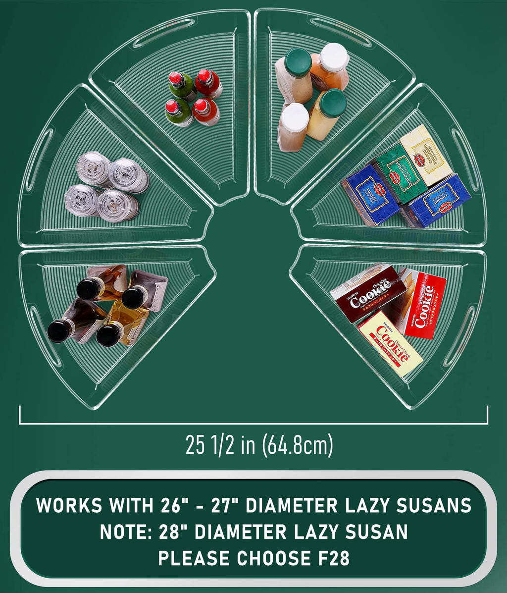 Lazy Susan Cabinet Organizer Bins for 26"/ 28"/ 32" Diameter