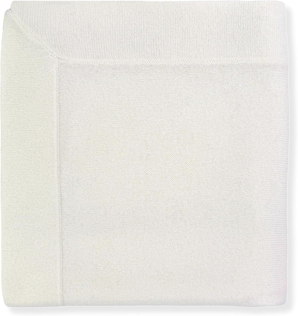 100% Cashmere Baby Blanket Luxe Knit 32" x 40" Cream