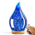 280ml Remote Essential Oil Diffuser 3D Glass Ultrasonic Mist 7H