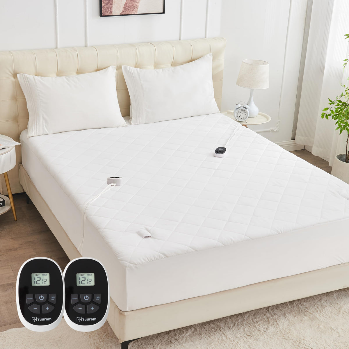 Heated Mattress Pad Queen Size with Memory&Preheat Functions