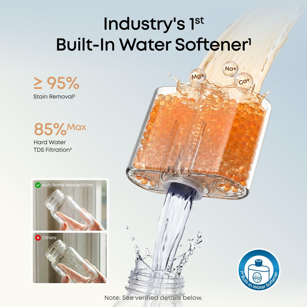 S1 Pro Baby Bottle Washer, Sterilizer & Dryer, Built-in Water Softener