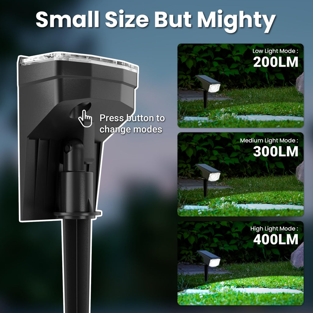 Solar Spot Lights Outdoor Waterproof 12 Pack Cool White