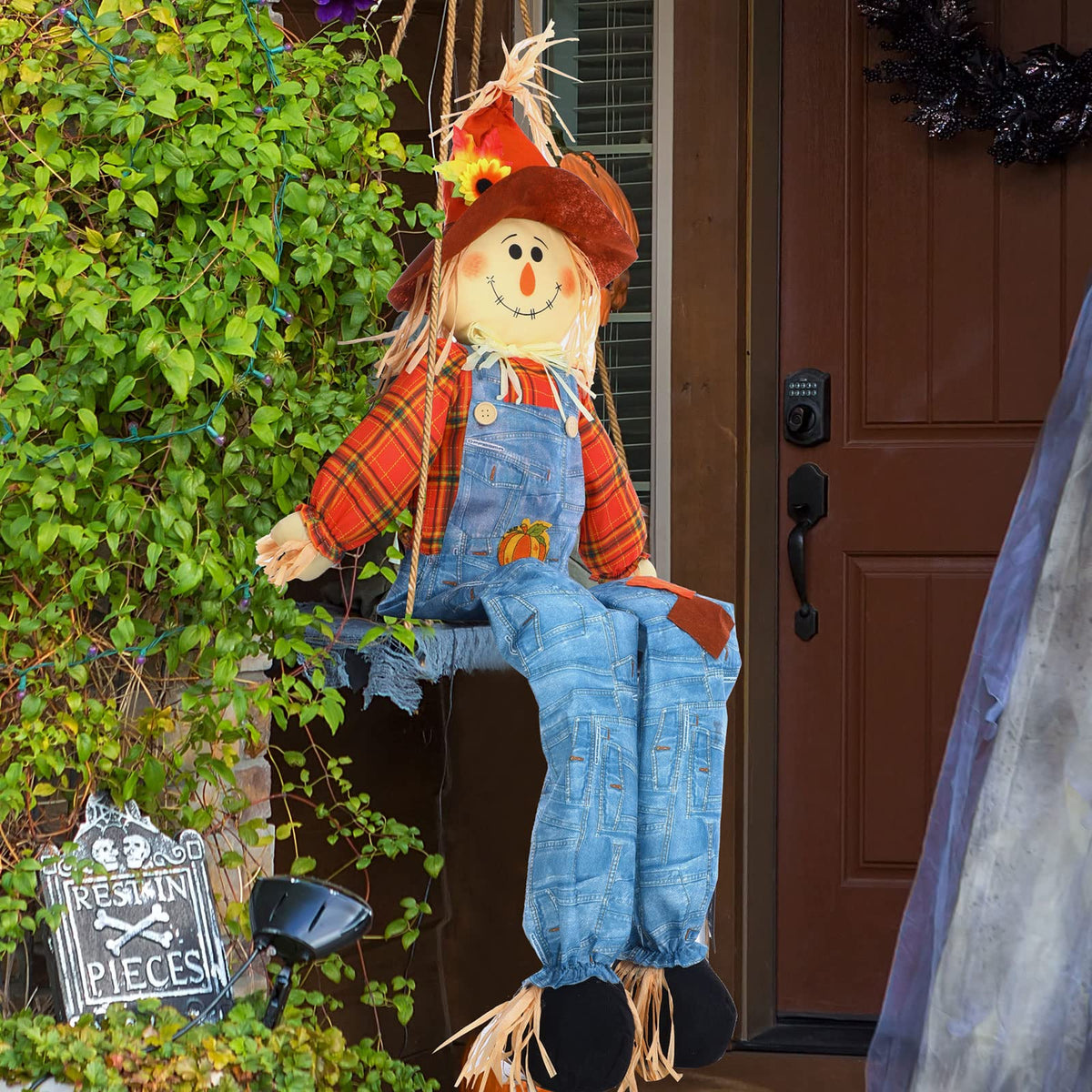 60 Inch Large Scarecrow Fall Outdoor Porch Yard Garden Decoration