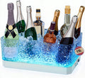 Plastic Ice Bucket for Parties, 15Liter / 4 Gallon Big Large Clear Beverage Tub for Champagne Beer Drink Wine