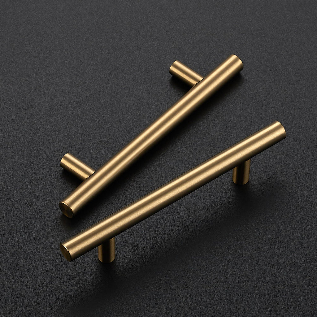 Champagne Bronze Cabinet Handles Round Drawer Pulls 6 Inch 10 Pack