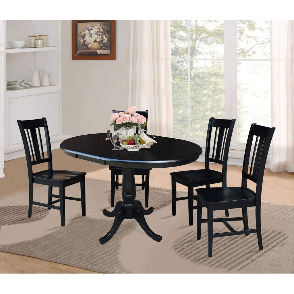 36" Round Extension Dining Table with 2 San Remo Chairs