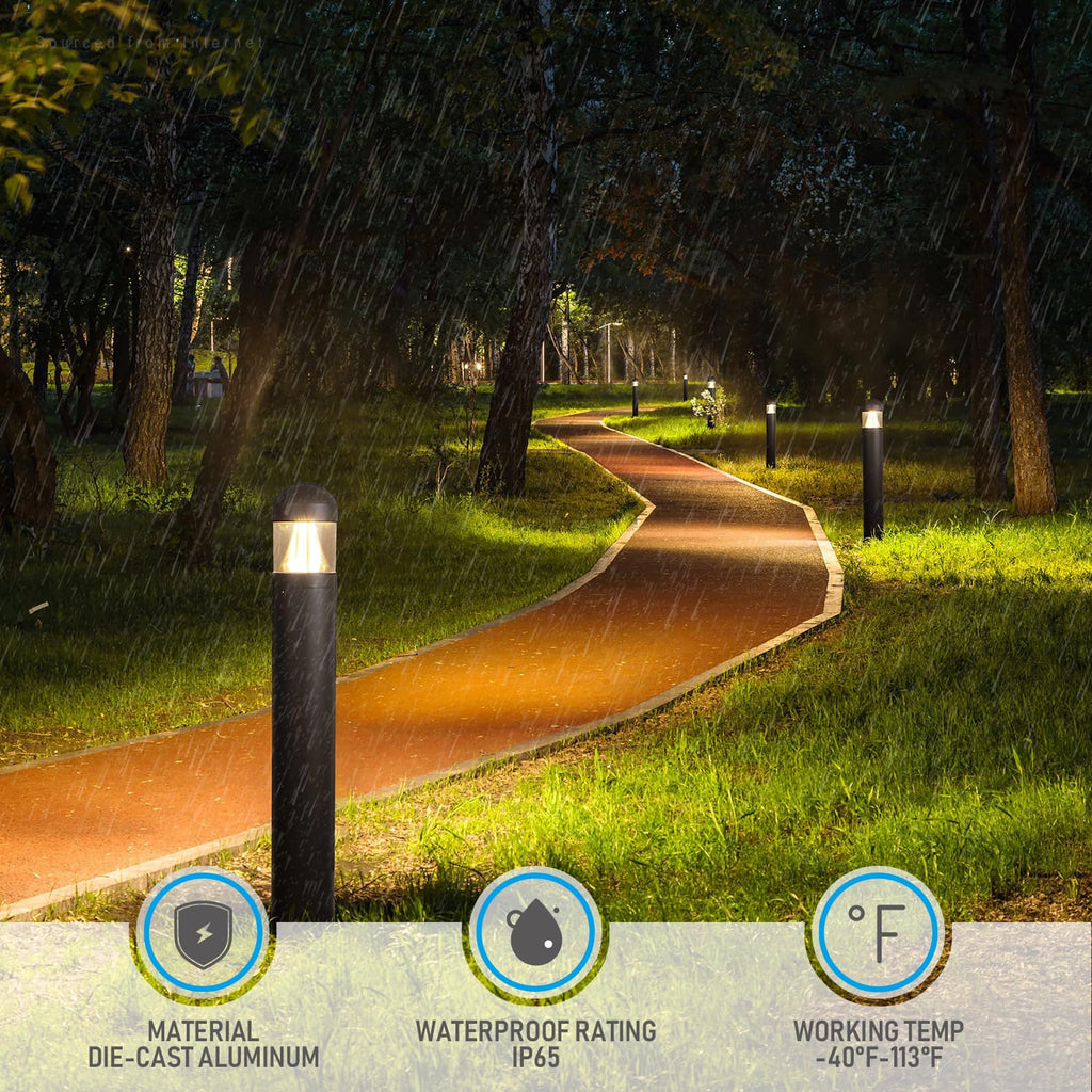 3CCT LED Bollard Landscape Pathway Light, 43", Beam-Focus