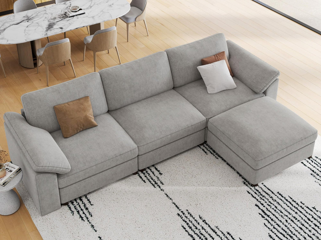 Oversized L Shape Sectional Cloud Modular deep seat Sofa