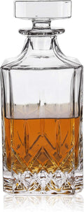 Admiral Whiskey Decanter with Stopper, Elegant Liquor Decanter for Bourbon, Scotch, Spirits, Wedding Gifts, Man Cave