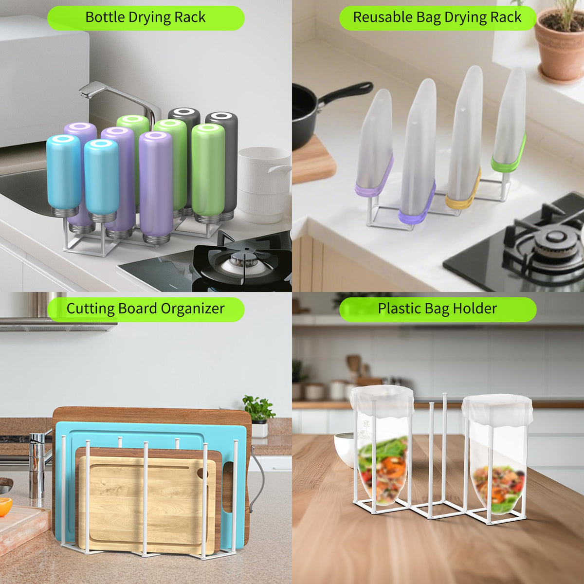 Collapsible Bottle Drying Rack, Foldable Baby Bottle Drying Rack, Portable Drainer Stand Holder for Water Bottles