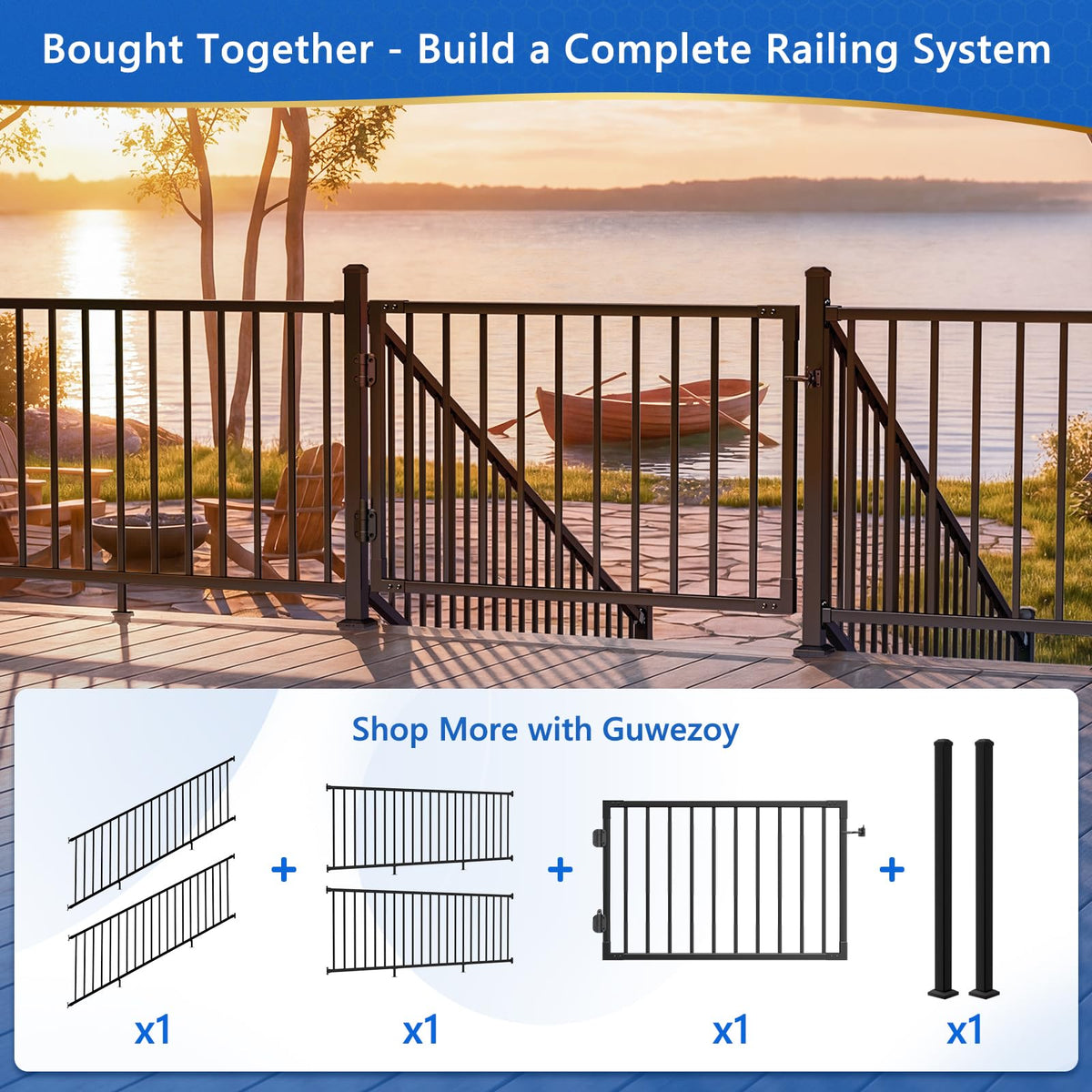 Self-Closing Gate Hinges with Standard Latch Hardware Kit