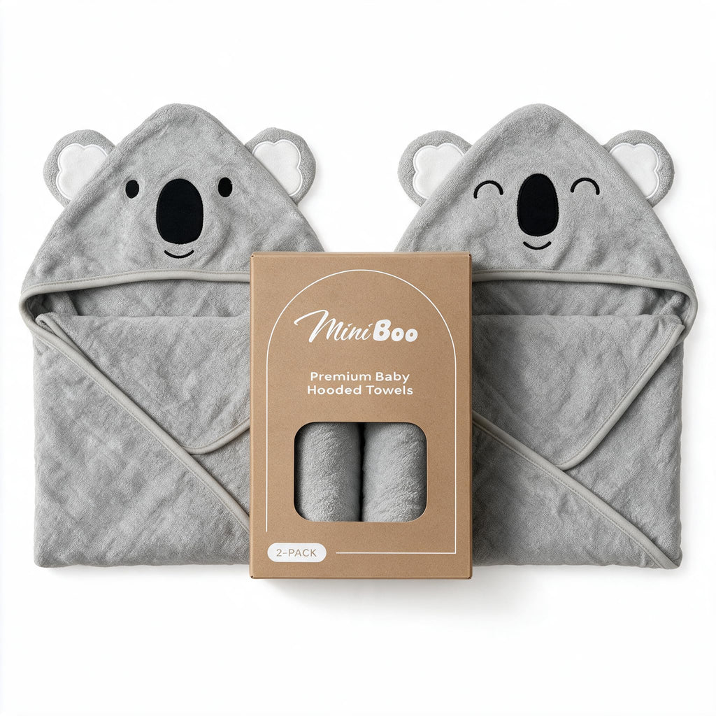 Baby Hooded Towels 2 Pack for Newborn & Toddler - Super Soft Baby Bath Towels with Hood, Highly Absorbent Viscose