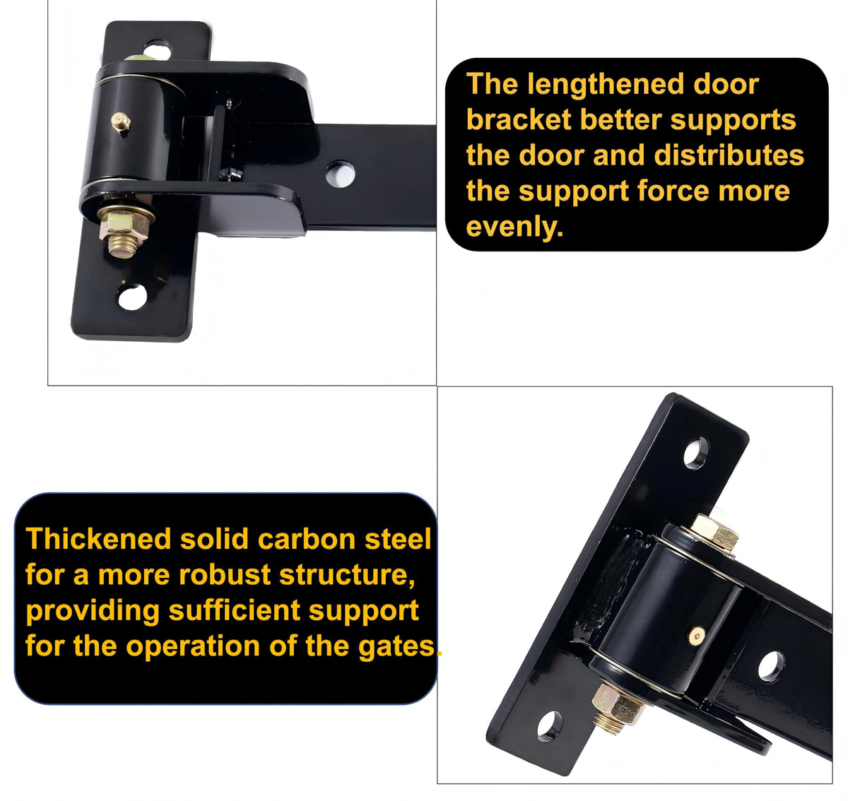 13" Heavy Duty Strap Gate Hinges, Load Capacity, Thickened Solid Steel