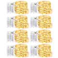 8 Pack Fairy Lights Battery Operated with Timer, 16FT String Lights