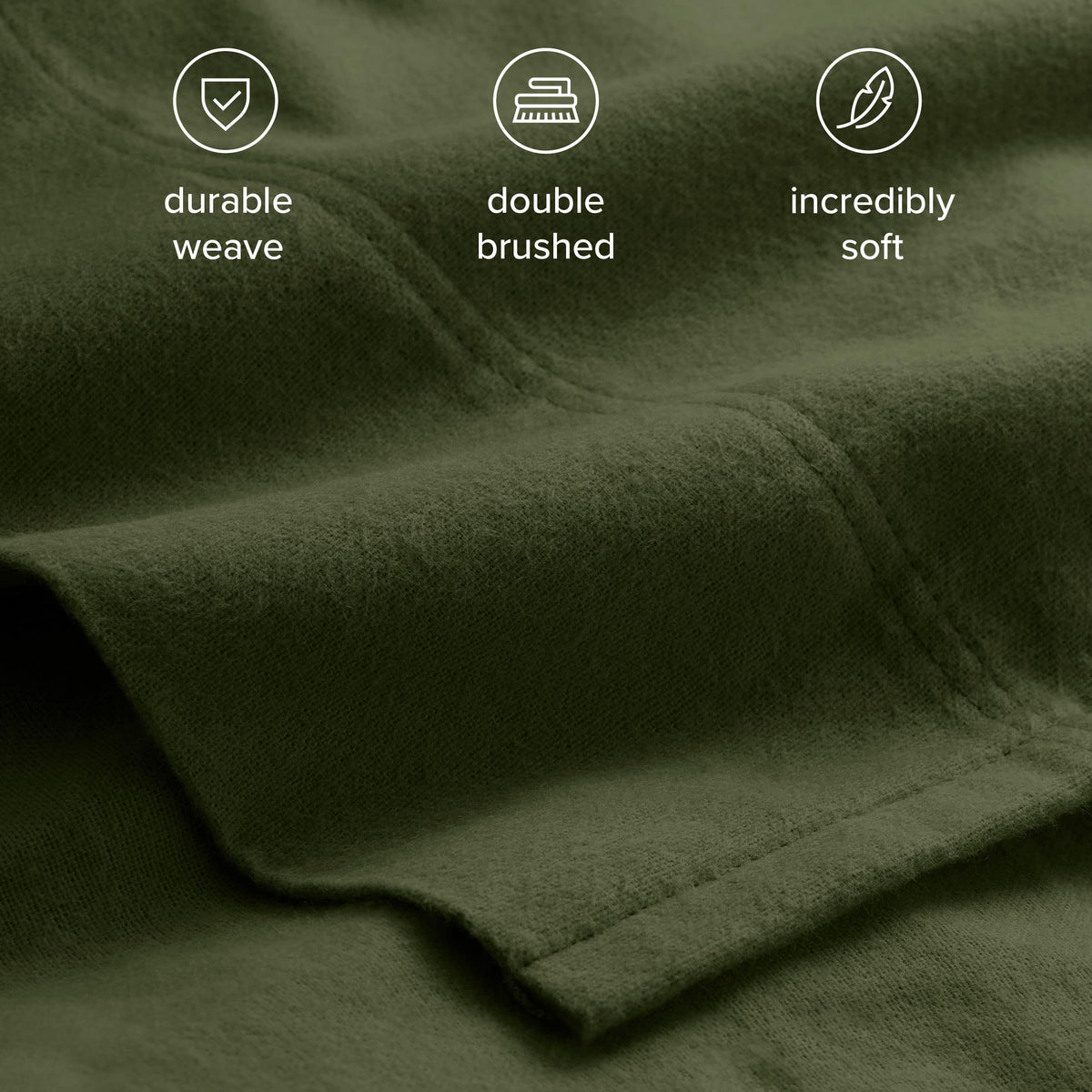 100% Organic Cotton Flannel Sheet Set (XL, Cypress)