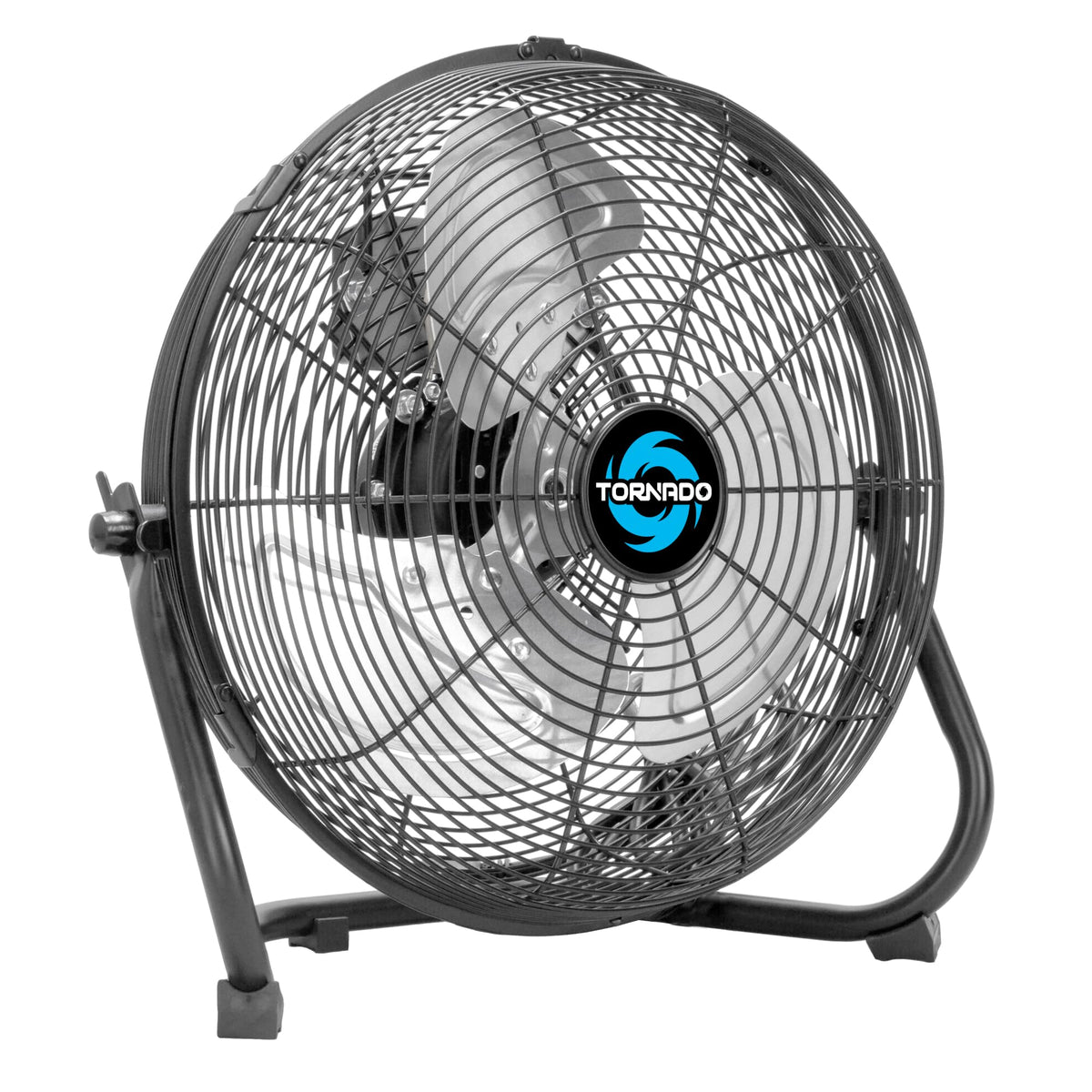 12 Inch High Velocity Metal Floor Fan, 3-Speed Powerful Cooling for Industrial, Commercial, and Home Spaces