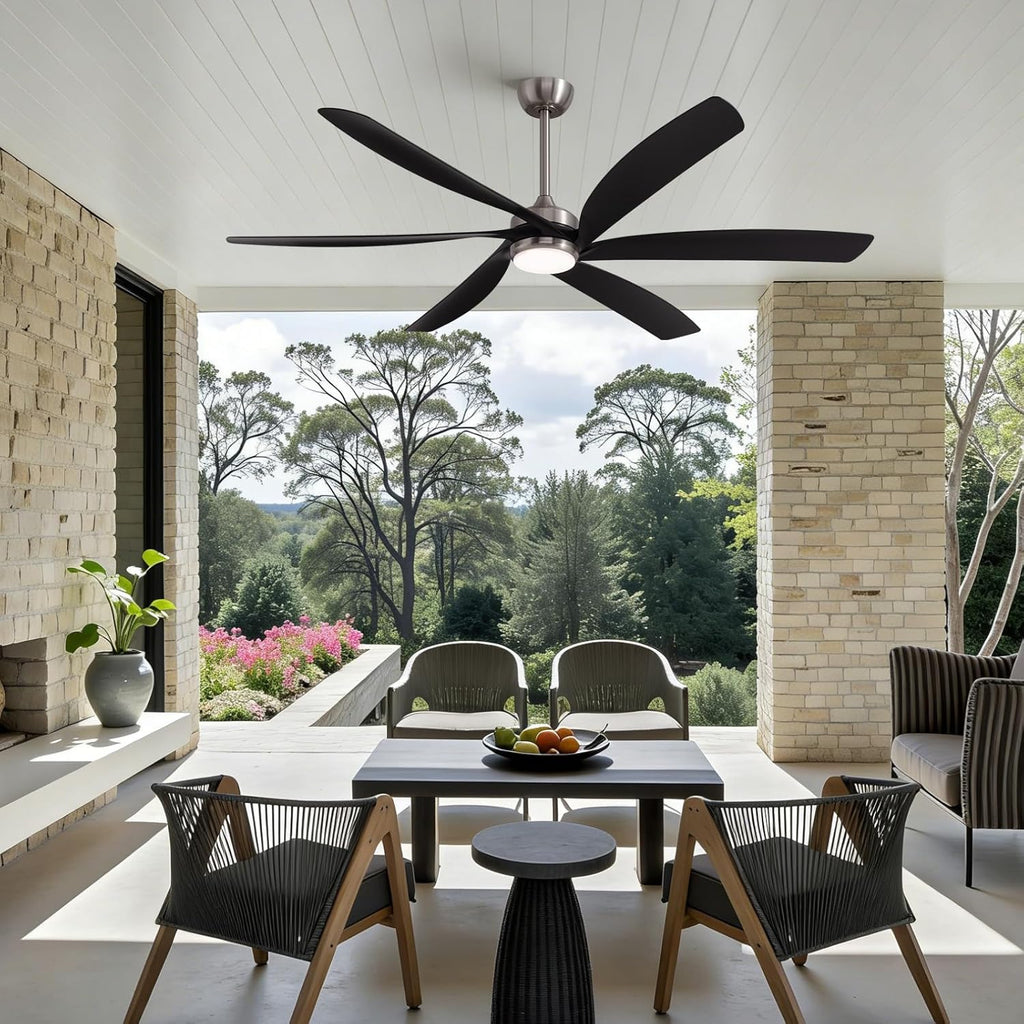 64" Indoor/Outdoor Ceiling Fan with Light & Remote