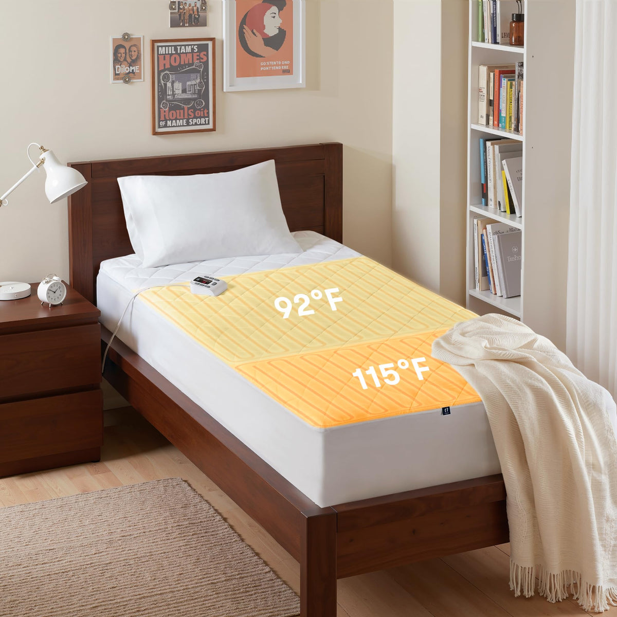 Multi-Zone Heated Mattress Pad Dual Zone Body & Foot Twin XL