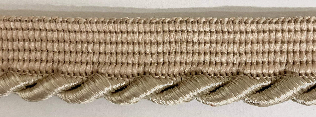 Large Twisted Cord w/Lip Piping Trimming - 6 Yards - Many Colors! (Beige)