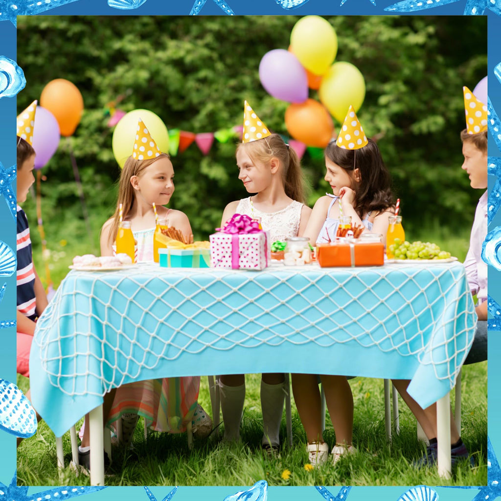 8 Pcs Fish Net Decorative and Tablecloth Set