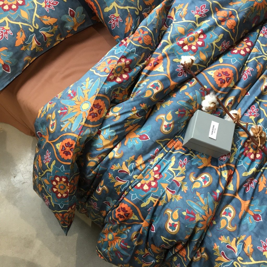 Damask Medallion Duvet Cover Set, Egyptian Cotton Sateen, 400 Thread Count, Bohemian Pattern (King)