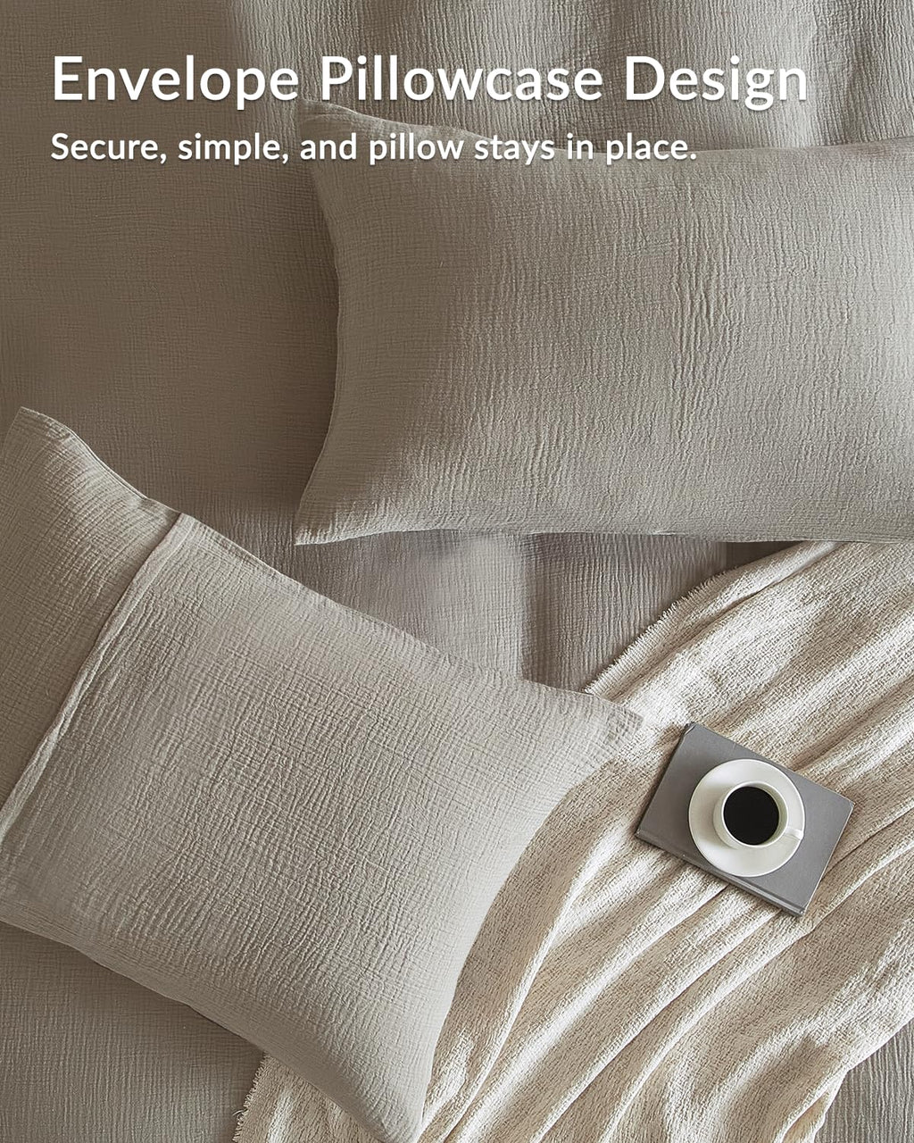 Muslin Duvet Cover, 100% Washed Cotton Duvet Cover Set