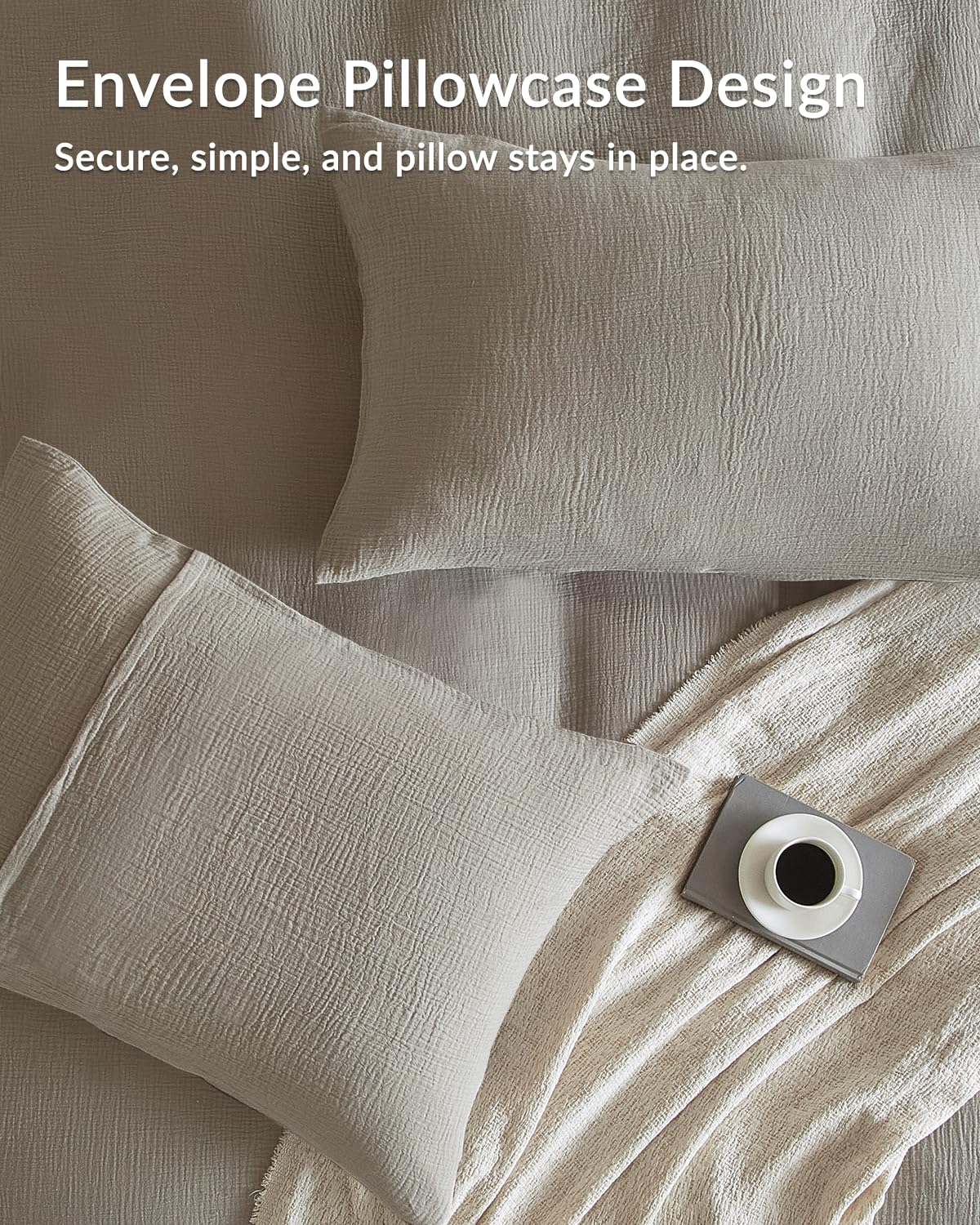 Muslin Duvet Cover, 100% Washed Cotton Duvet Cover Set