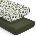 2-Piece Baby Crib Sheets Set (Green Woodland Tree) for Boys or Girls, Infant Nursery, Toddler Room - Standard Size