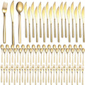 240 PCS Gold Silverware Bulk, Stainless Steel, Set for 80