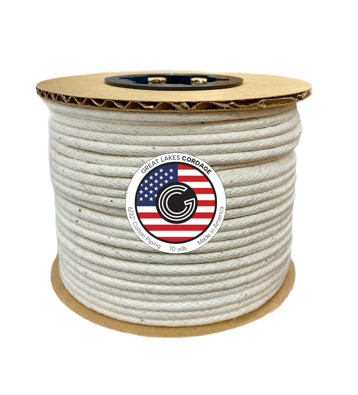 6/32" (3/16") Cotton Piping Cord, Size 1 (70 yds)