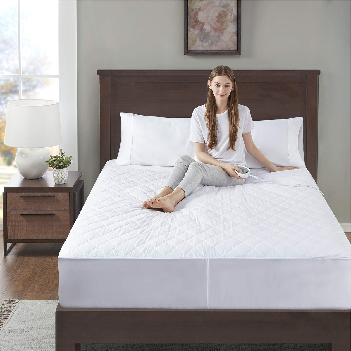 Heated Mattress Pad King, Dual Control Electric Bed Warmer