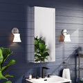 16" x 36" Medicine Cabinet with Mirror, Bathroom Mirror Cabinet | Anodized Chrome Aluminum Frame, Adjustable Shelves