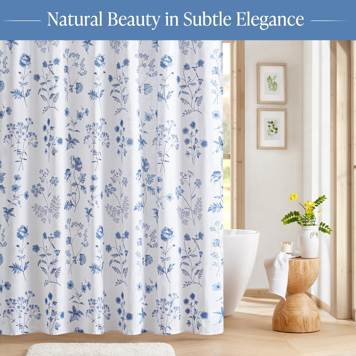 100% Cotton Floral, 72 x 72, Blue