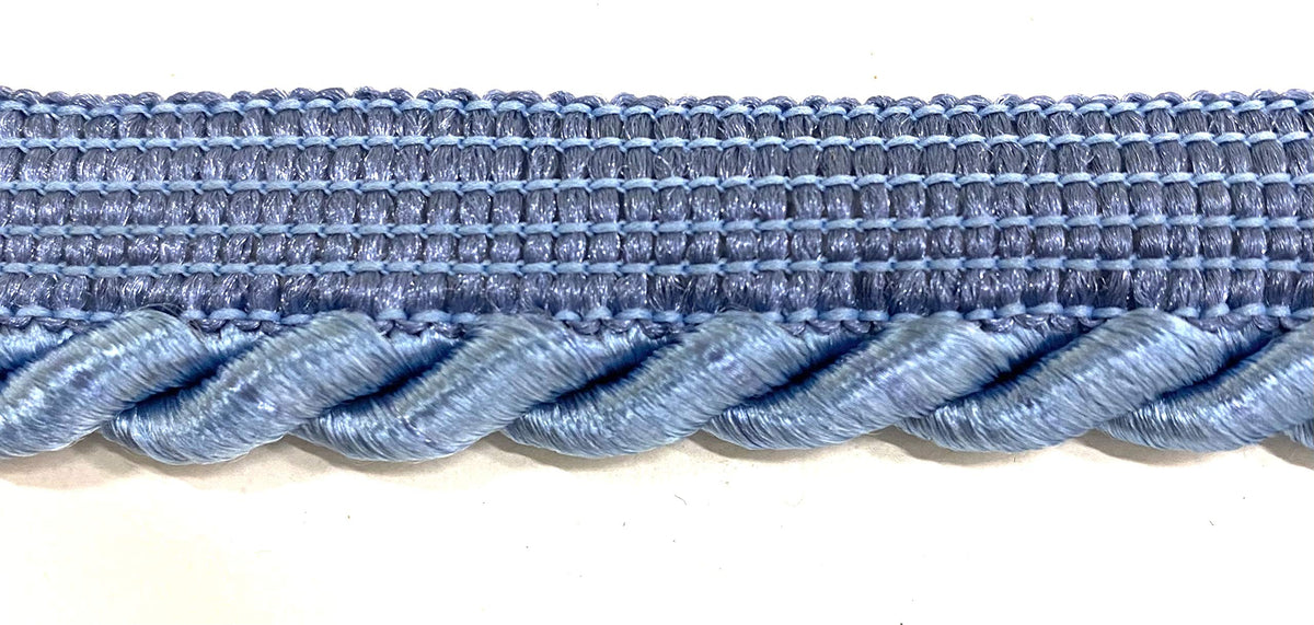 Large Twisted Cord w/ Lip Piping Trimming - 6 Yards - Many Colors! (Antique Blue)