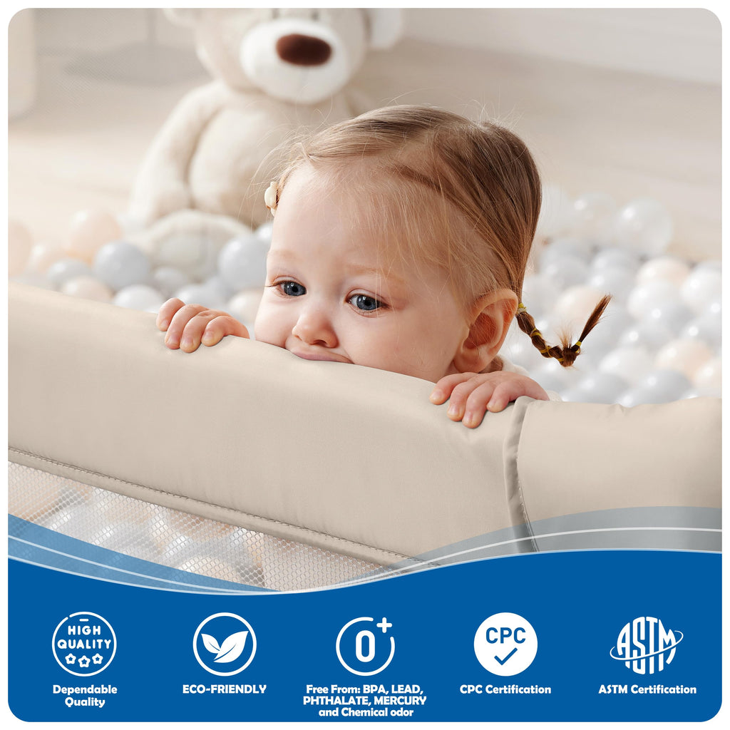 Baby Playpen, 79x71 Inch Baby Gate Playpens for Babies and Toddlers, Extra Large Playpen with Door Play Yard for