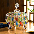 Colorful Crystal candy jars Candy jars with lids christmas candy jar Candy containers cute candy jar glass jar