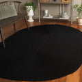 Braided Indoor/Outdoor Washable Oval Rug, Black BRD315Z