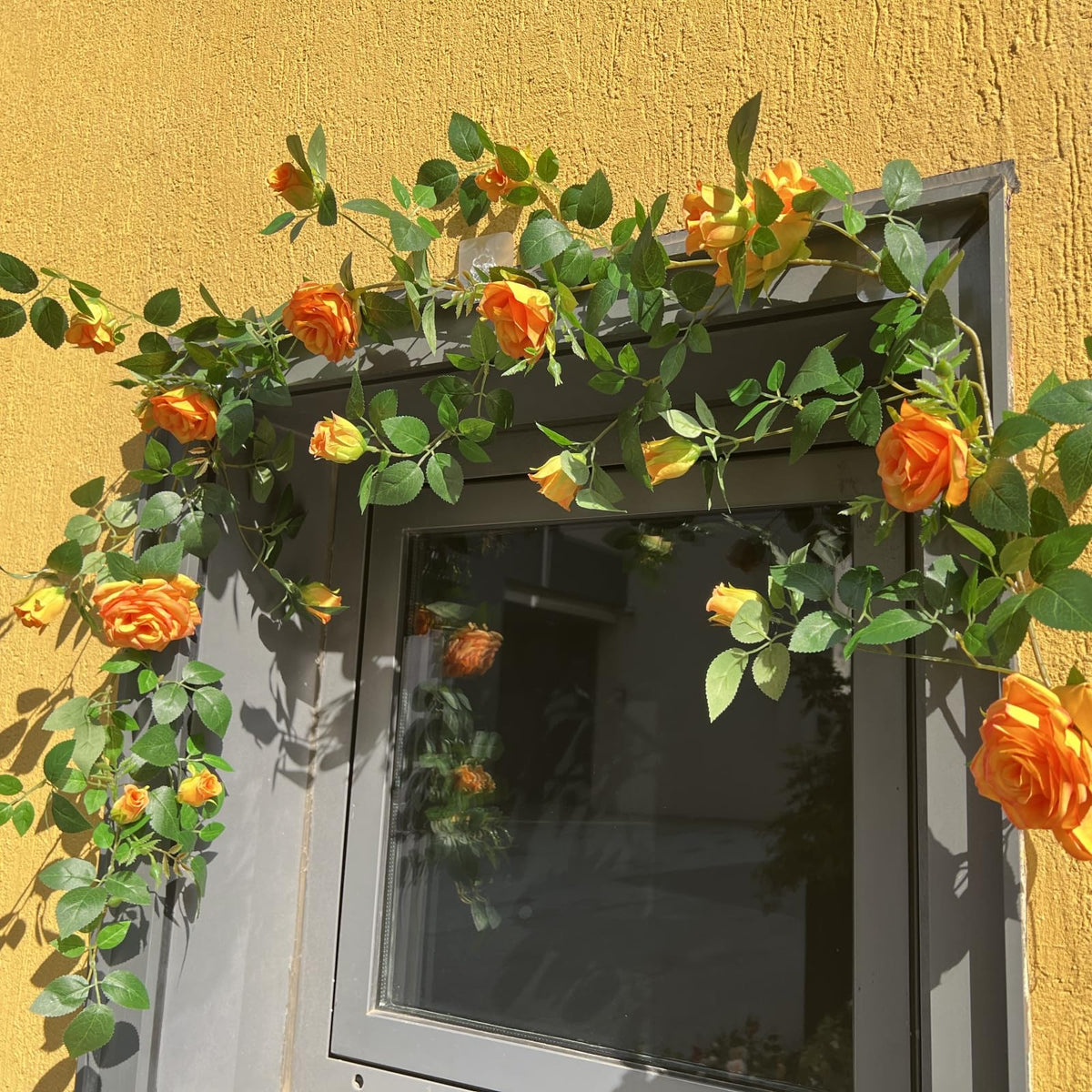 1X6FT Bendable Fake Rose Garland, Flower Garland, Artificial Flower Rose Vine